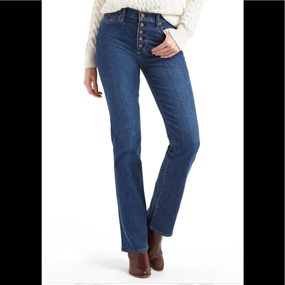 GAP Perfect Boot High Rise Button Fly Jeans 27 S